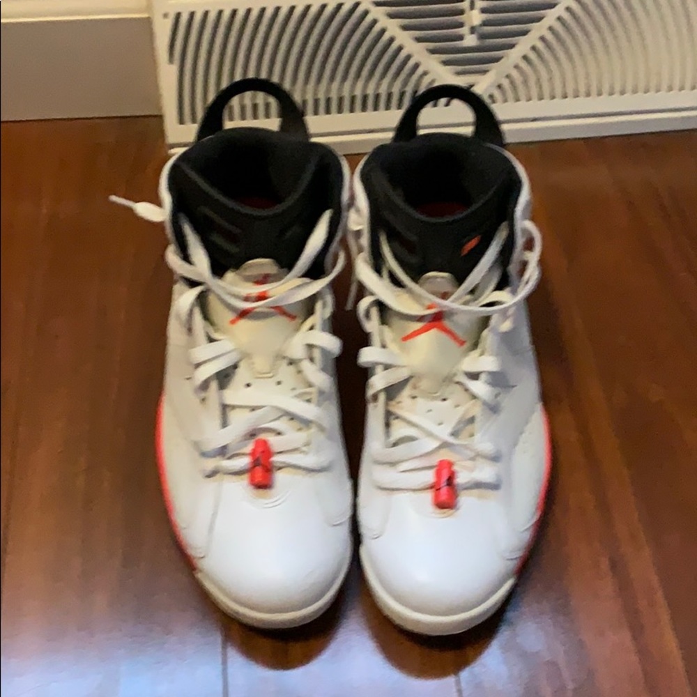 Air Jordan 6’s size 11 infrared’s white
